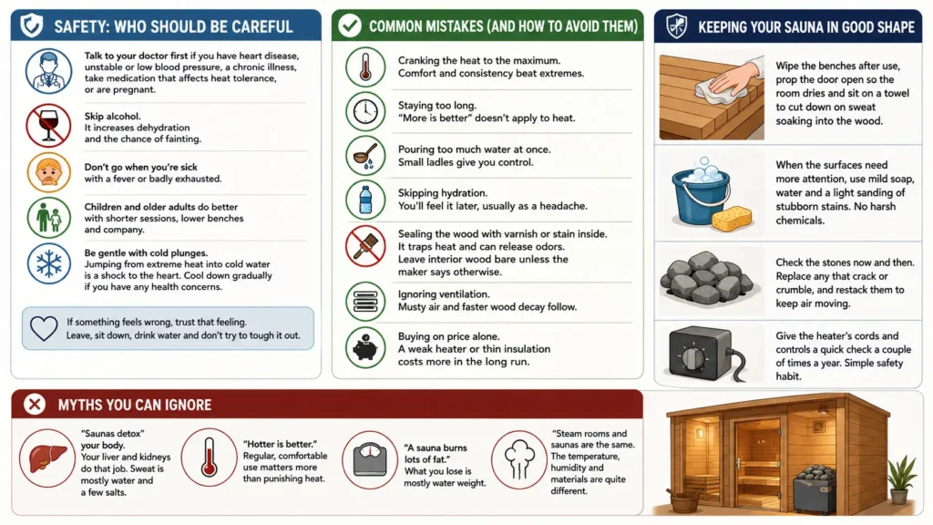 Safety common mistake of traditional steam sauna