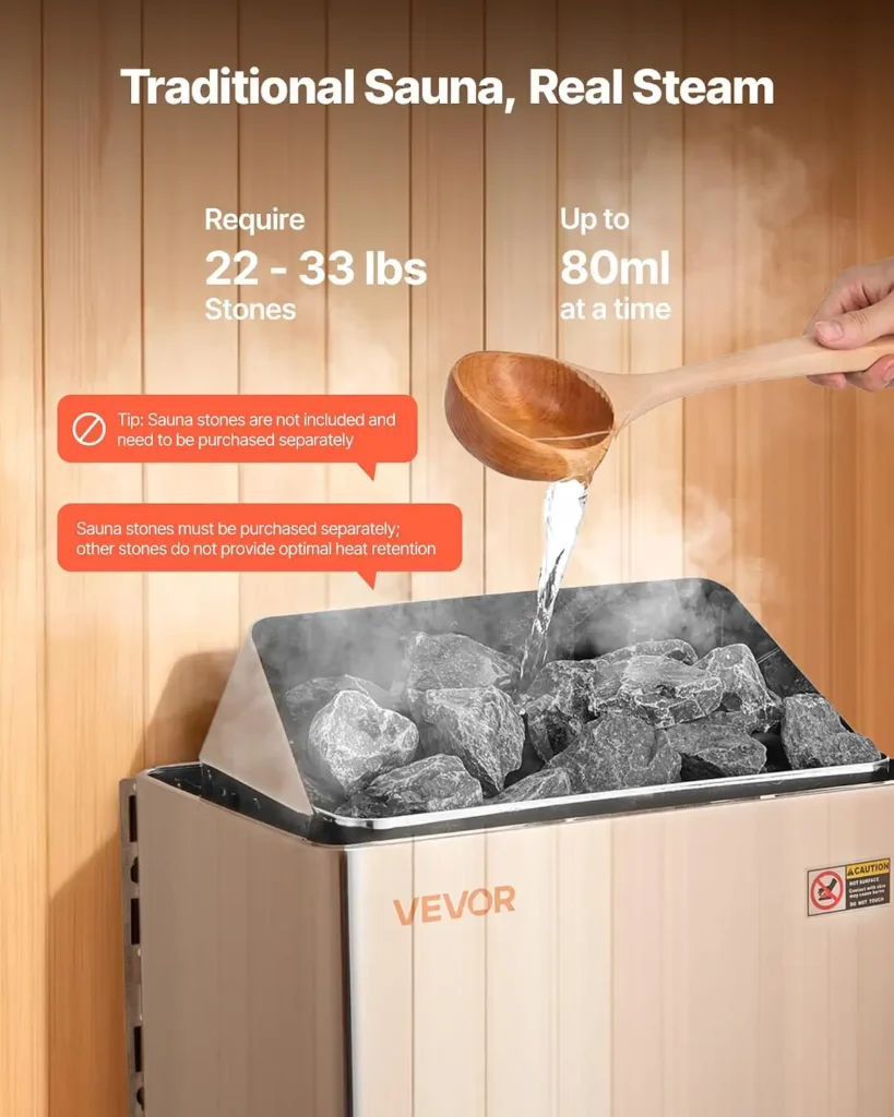 Sauna Heater, 6KW 240V Electric Sauna Stove