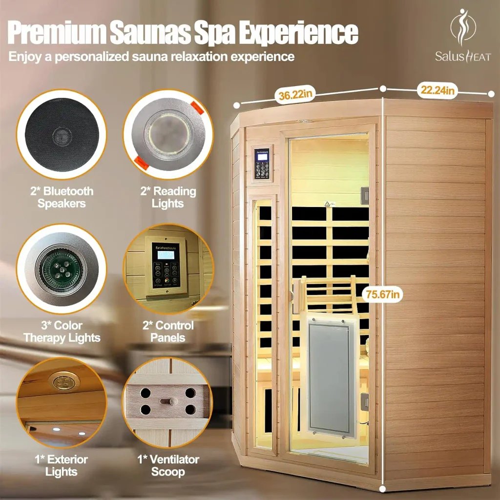 Two-Person Corner Infrared Sauna